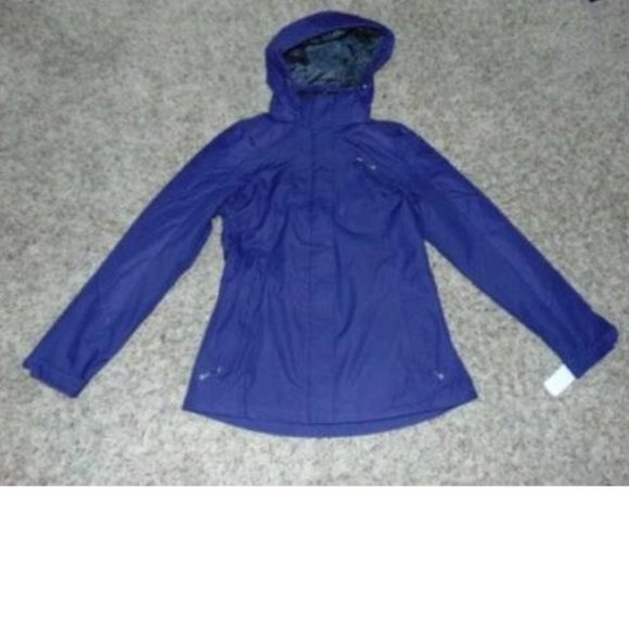 Womens Softshell Winter Jacket Zeroxposur Purple Small Removeable Hooded Zip Up - Picture 1 of 8